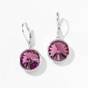 LuLu‎ earrings, Iris ~ Touchstone Crystal by Swarovski